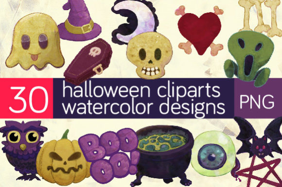 30 Watercolor Cartoon Halloween Designs: A Creative Collection for All Your Festive Needs