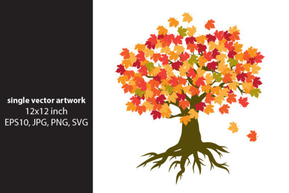 Autumn Tree - Vector Artwork