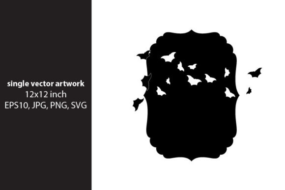 Bats Frame - Single Vector Artwork: A Versatile Digital Design Resource