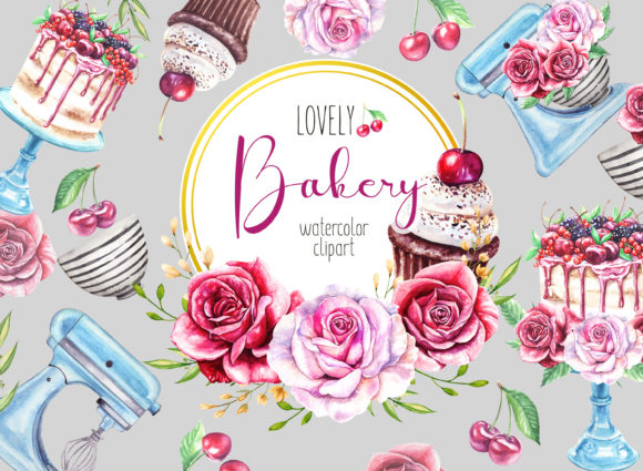 Beautiful and Versatile: The Lovely Bakery Watercolor Clipart Collection