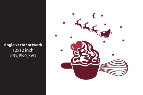 Christmas Cupcake - Single Vector Artwork