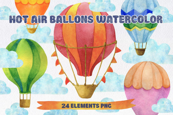 Hot Air Balloon Watercolor Clipart: A Creative Tool for Strategic Design