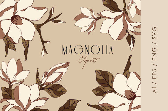 Magnolia Clipart - Blossoms PNG: A Versatile Digital Art Resource