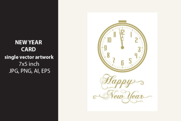 NEW YEAR Card - Single Vector Artwork