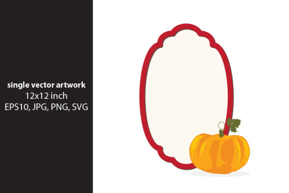 Pumpkin Frame: A Versatile Vector Artwork for Creative Projects