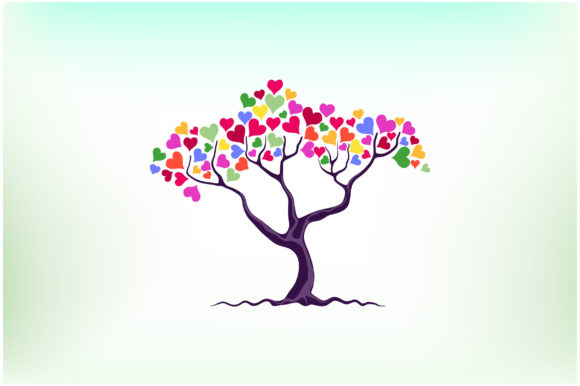 Tree of Love: A Vibrant and Versatile Design Element
