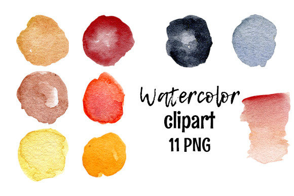 Watercolor Circles Clipart, Shapes: A Versatile Creative Resource